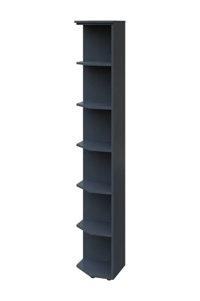 EZ 6 - 4 kancelářská skříň rohová, levá, 2150x400x400, antracit