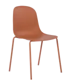 POLLY židle plastová, cihlově oranžová