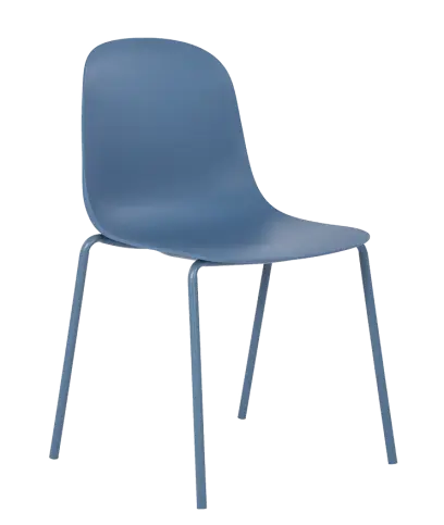 POLLY židle plastová, kovově modrá