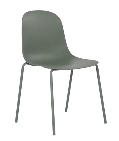 POLLY židle plastová, zelenošedá
