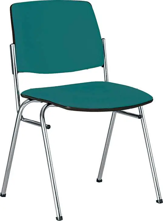 LUISA židle konferenční, koženka tyrkysová