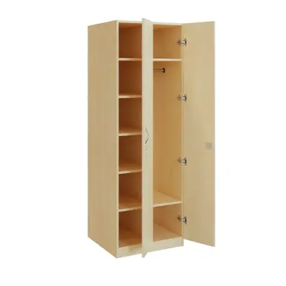 Q 223-60 skříň šatní, 2-dvéřová, 600x600x1800 mm, bříza irská