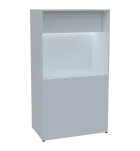 KUCH - CUBE 2 kuchyňka, bez vybavení, 1800x1000x600 mm, LED osvětlení, horní výklopné skříňky, bílá