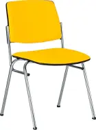 LUISA židle konferenční, koženka žlutá