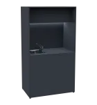 KUCH - CUBE 2 kuchyňka, vybavení - dřez + baterie, 1800x1000x600 mm, LED osvětlení, horní výklopné s