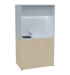 KUCH - CUBE 2 kuchyňka, vybavení - dřez + baterie, 1800x1000x600 mm, LED osvětlení, horní výklopné s