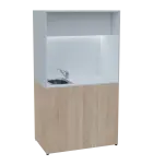 KUCH - CUBE 2 kuchyňka, vybavení - dřez + baterie, 1800x1000x600 mm, LED osvětlení, horní výklopné s