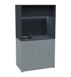 KUCH - CUBE 2 kuchyňka, vybavení - dřez + baterie, 1800x1000x600 mm, LED osvětlení, horní výklopné s