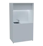 KUCH - CUBE 2 kuchyňka, vybavení - dřez + baterie + lednice, 1800x1000x600 mm, LED osvětlení, horní