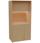 KUCH - CUBE PLUS 2 kuchyňka, bez vybavení, 2000x1000x600 mm, LED osvětlení, dvířka, javor horský