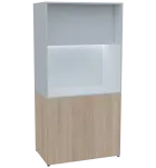 KUCH - CUBE PLUS 2 kuchyňka, bez vybavení, 2000x1000x600 mm, LED osvětlení, dvířka, dub bardolino/bí