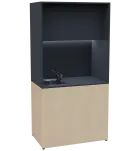 KUCH - CUBE PLUS 2 kuchyňka, vybavení - dřez + baterie, 2000x1000x600 mm, LED osvětlení, dvířka, bří