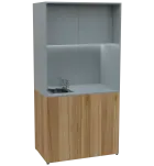 KUCH - CUBE PLUS 2 kuchyňka, vybavení - dřez + baterie, 2000x1000x600 mm, LED osvětlení, dvířka, oře