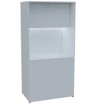 KUCH - CUBE PLUS 2 kuchyňka, lednice, 2000x1000x600 mm, LED osvětlení, dvířka, bílá