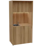 KUCH - CUBE PLUS 2 kuchyňka, vybavení - dřez + baterie + lednice, 2000x1000x600 mm, LED osvětlení, d