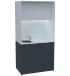 KUCH - CUBE PLUS 2 kuchyňka, vybavení - dřez + baterie + lednice, 2000x1000x600 mm, LED osvětlení, d