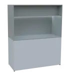 KUCH - CUBE 3 kuchyňka, bez vybavení, 1800x1480x600 mm, LED osvětlení, horní výklopné skříňky, bílá/