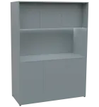 KUCH - CUBE PLUS 3 kuchyňka, bez vybavení, 2000x1480x600 mm, LED osvětlení, dvířka, šedá