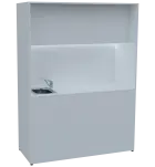 KUCH - CUBE PLUS 3 kuchyňka, vybavení - dřez + baterie, 2000x1480x600 mm, LED osvětlení, dvířka, bíl