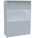 KUCH - CUBE PLUS 3 kuchyňka, lednice, 2000x1480x600 mm, LED osvětlení, dvířka, bílá