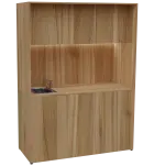 KUCH - CUBE PLUS 3 kuchyňka, vybavení - dřez + baterie + lednice, 2000x1480x600 mm, LED osvětlení, d