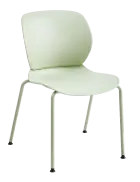 LEILA, židle plastová, pastelově zelinkavá