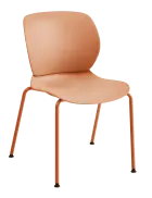 LEILA, židle plastová, cihlově oranžová