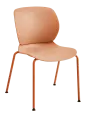 LEILA, židle plastová, cihlově oranžová