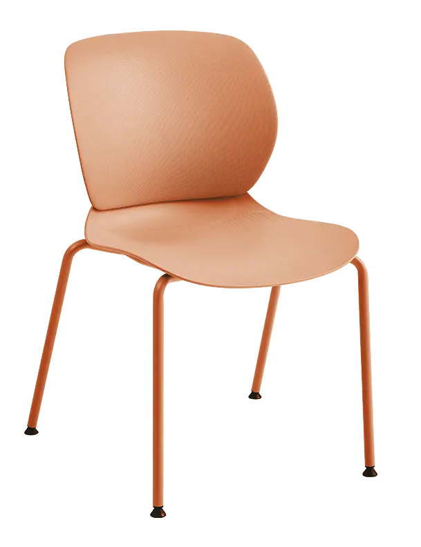 LEILA, židle plastová, cihlově oranžová