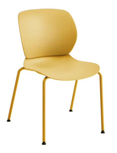 LEILA, židle plastová, curry