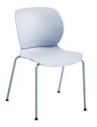 LEILA, židle plastová, šedo-modrá