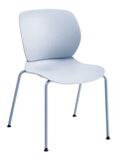 LEILA, židle plastová, šedo-modrá