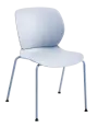 LEILA, židle plastová, šedo-modrá