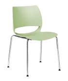 DORIS, židle plastová, pastelově zelinkavá