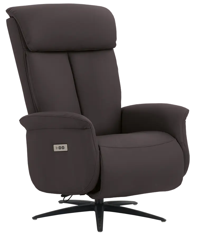 PARADISE - relaxační křeslo, ekologická kůže šedá