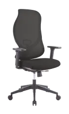 WAVE - židle kancelářská, kříž černý, černá