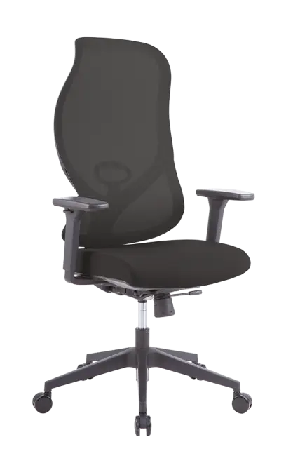 WAVE - židle kancelářská, kříž černý, černá