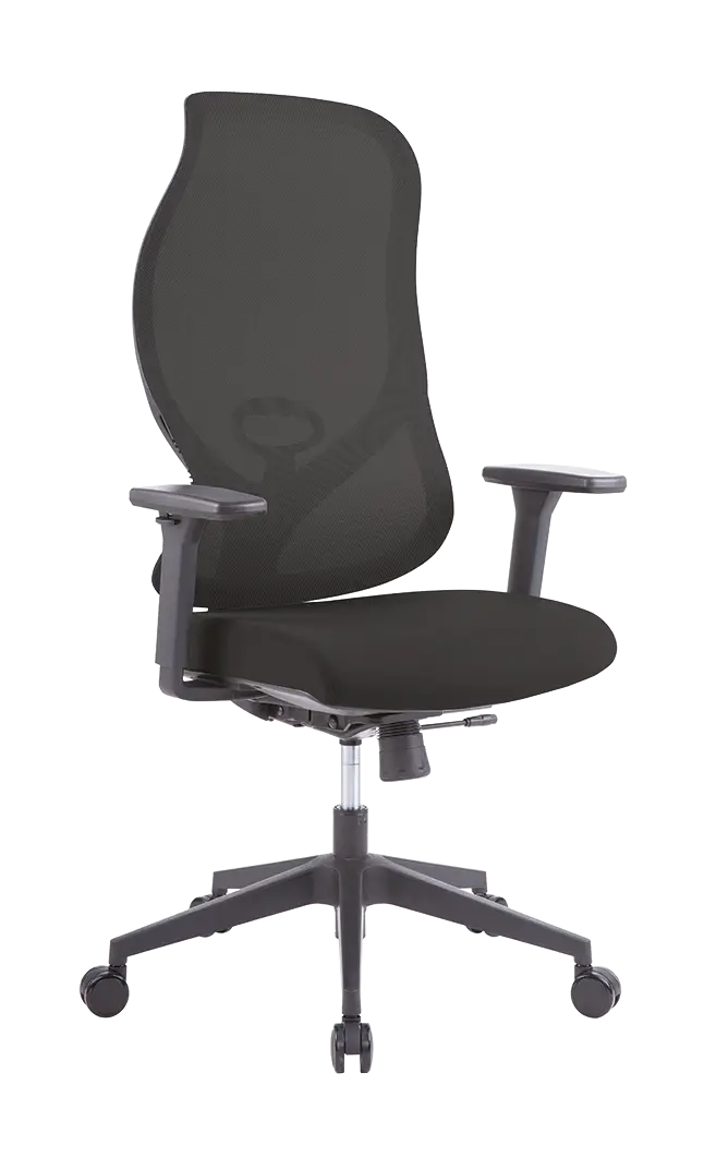 WAVE - židle kancelářská, kříž černý, černá