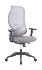 WAVE - židle kancelářská, kříž černý, šedá