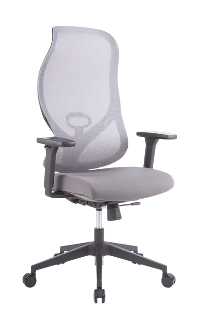 WAVE - židle kancelářská, kříž černý, šedá