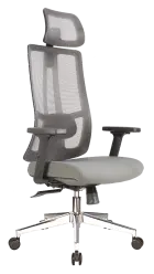 SWING - židle kancelářská, kříž chrom, šedá