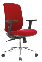 ESTER - židle kancelářská, kříž chrom, červená
