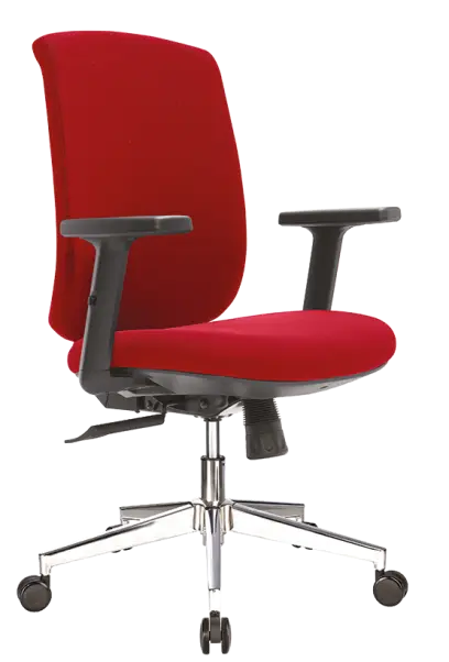ESTER - židle kancelářská, kříž chrom, červená