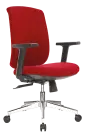 ESTER - židle kancelářská, kříž chrom, červená