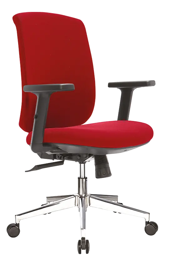 ESTER - židle kancelářská, kříž chrom, červená
