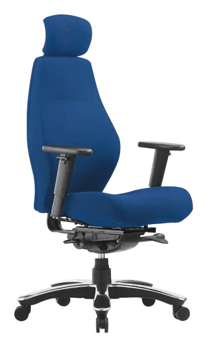 ROBUS - 200 židle kancelářská s podhlavníkem, látka modrá