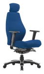 ROBUS - 200 židle kancelářská s podhlavníkem, látka modrá