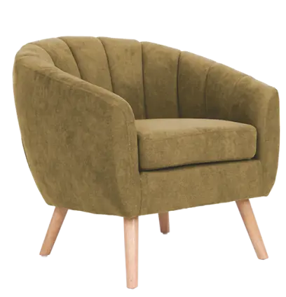 Amelie - 1, křeslo, dřevěné nohy přírodní, látka zlatohnědá