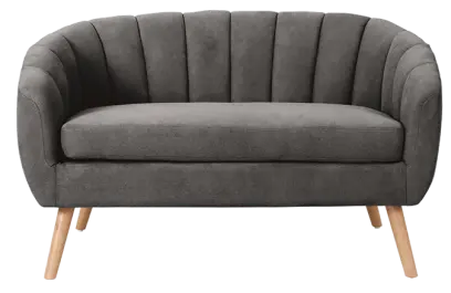 Amelie - 2, sedací souprava 2 místná, dřevěné nohy přírodní, látka tmavě šedá