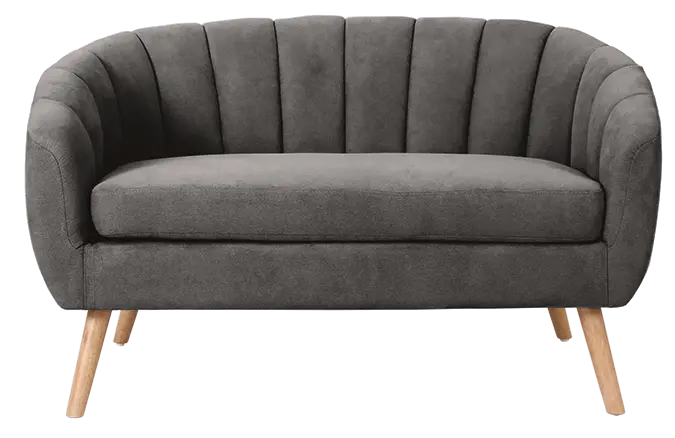 Amelie - 2, sedací souprava 2 místná, dřevěné nohy přírodní, látka tmavě šedá